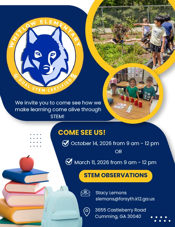 Whitlow Elementary School STEM Observations Flyer